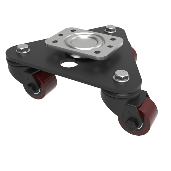 Scenery Skate Polyurethane Cast Iron Plate Swivel Castor 50mm 270kg Load