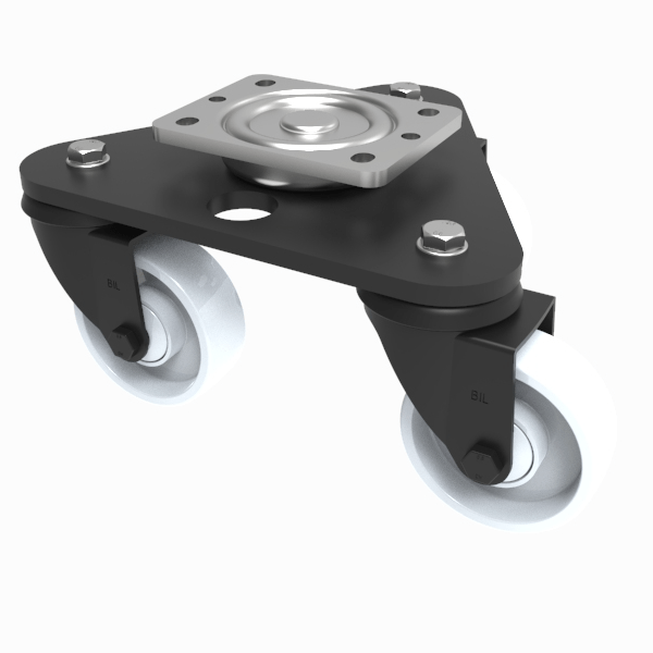 Scenery Skate Nylon Plate Swivel Castor 65mm 460kg Load