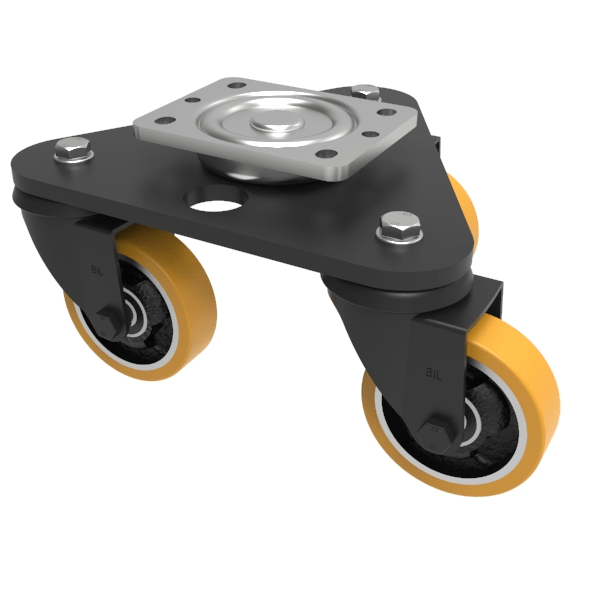 Scenery Skate Polyurethane Cast Iron Plate Swivel Castor 50mm 270kg Load