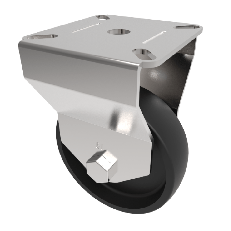 Polypropylene Plate Fixed Castor 75mm 50kg Load