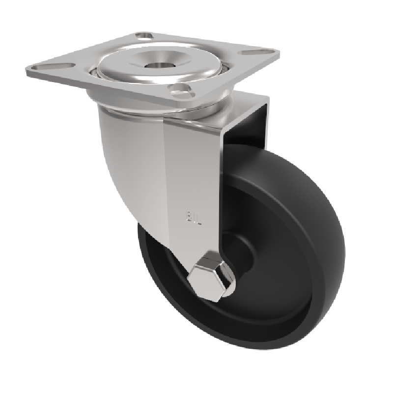 Polypropylene Plate Swivel Castor 75mm 50kg Load