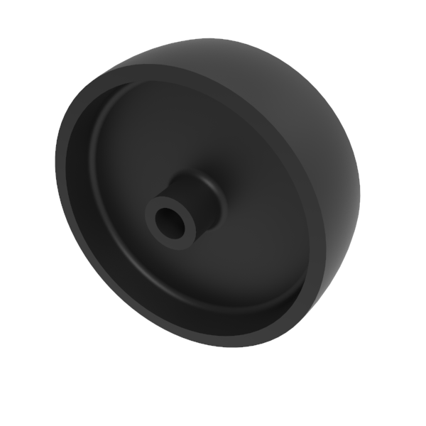 Polypropylene 75mm Plain Bearing Wheel 70kg Load
