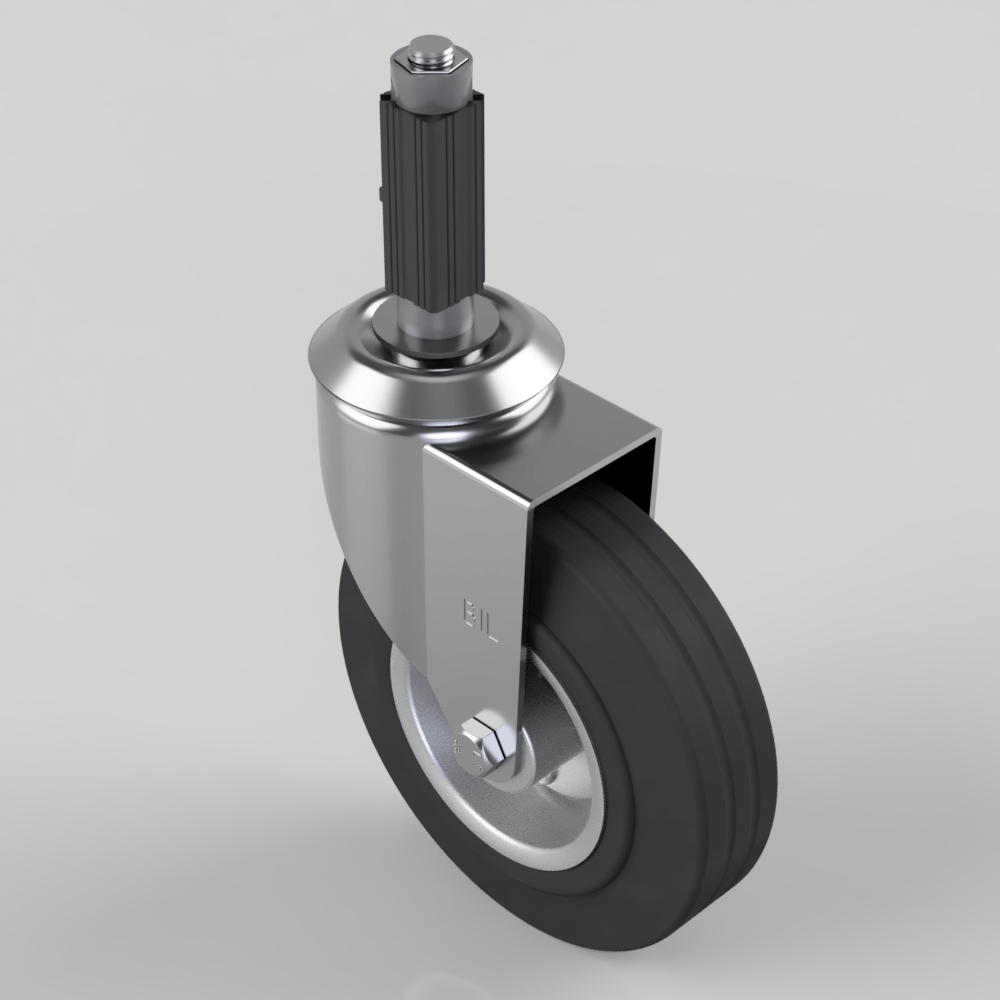 Black Rubber Steel Swivel Expander 125mm 90kg
