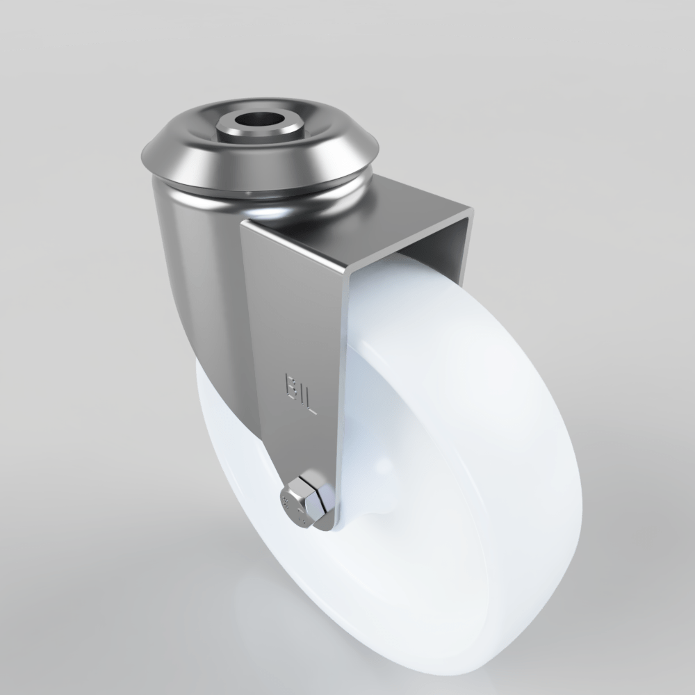 Polypropylene Bolt Hole Swivel Castor 125mm 125kg Load