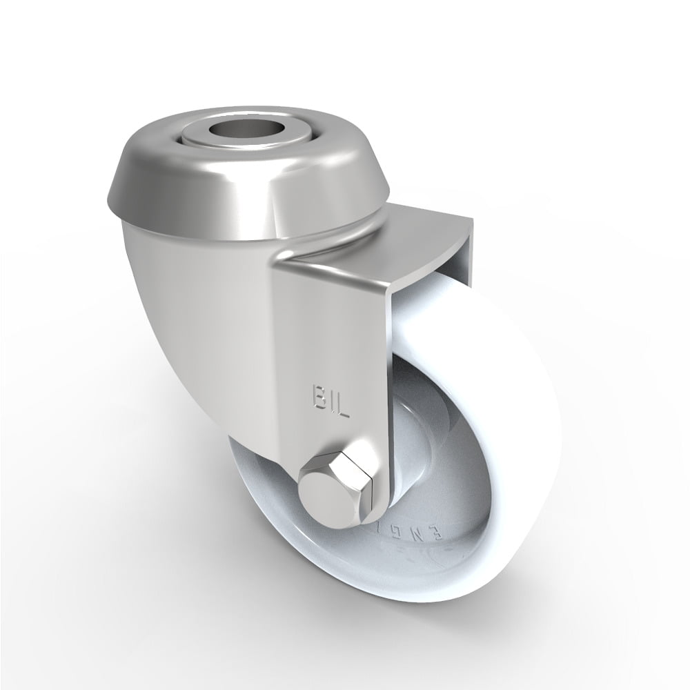 Nylon Bolt Hole Swivel Castor 50mm 50kg Load