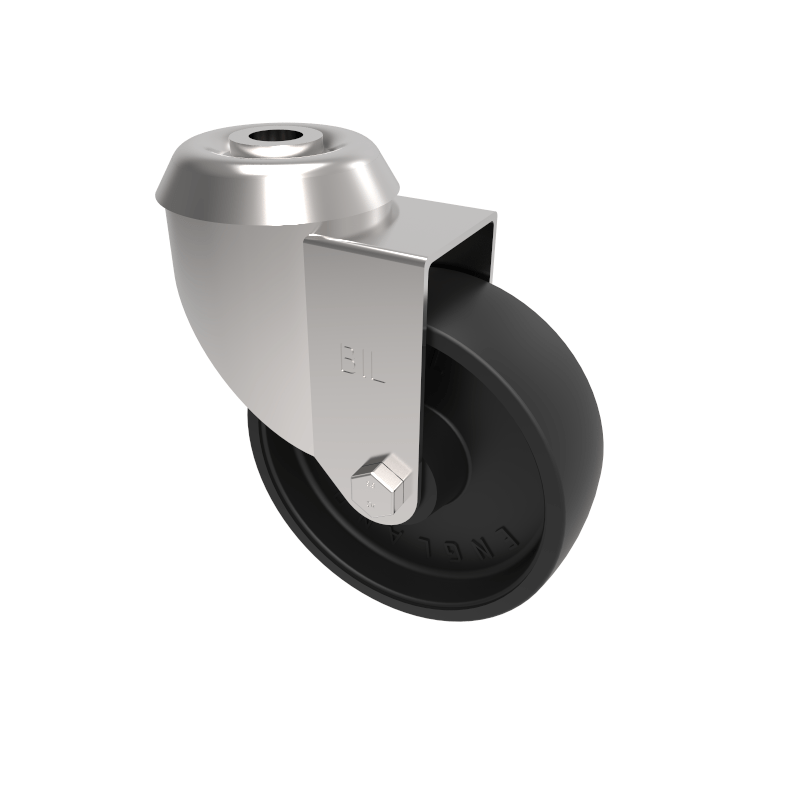 Thermoplastic Bolt Hole Swivel Castor 80mm 220kg Load