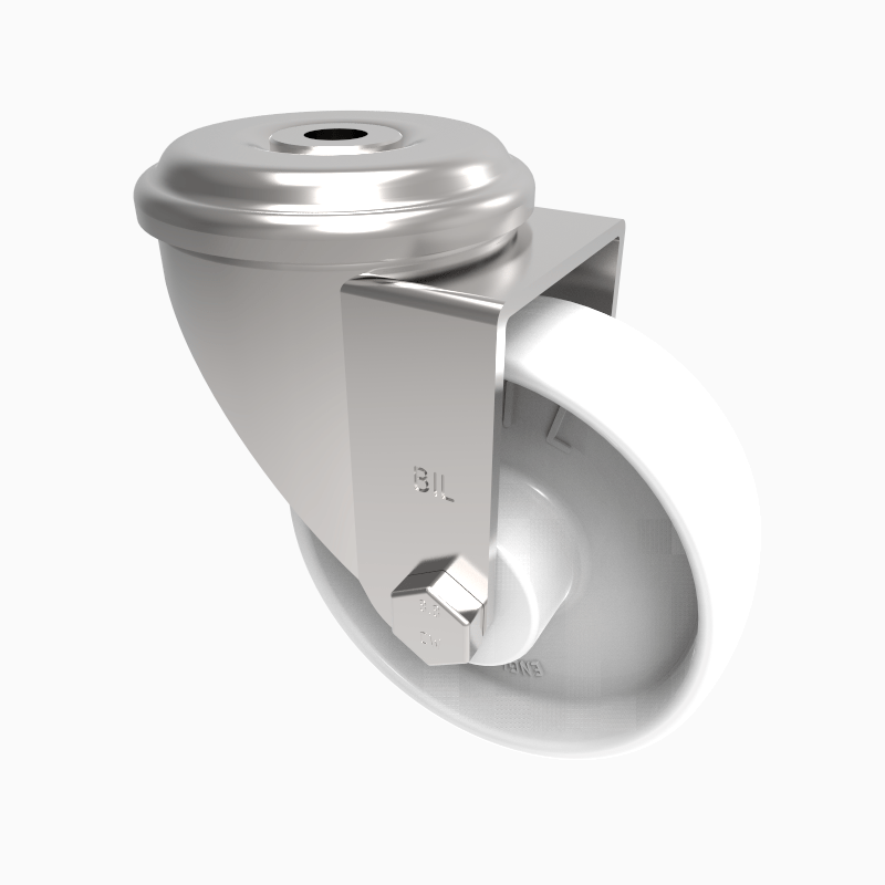 Nylon Bolt Hole Swivel Castor 100mm 270kg Load