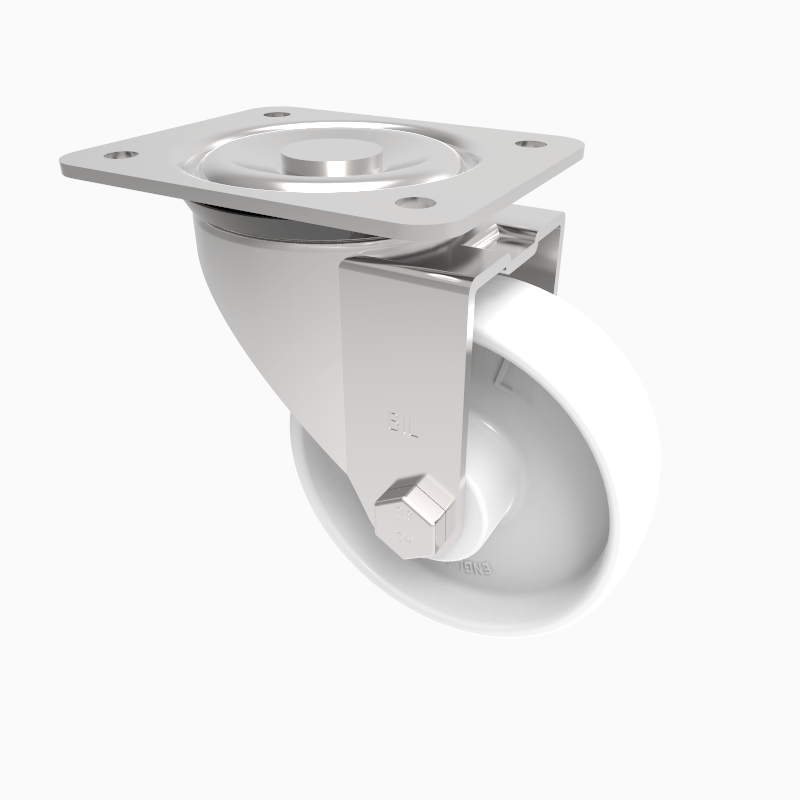 Nylon Plate Swivel Castor 100mm 250kg Load