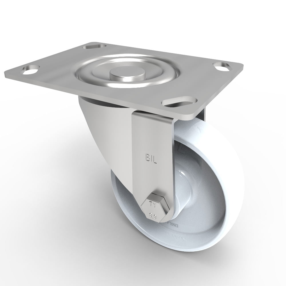 Nylon Plate Swivel Castor 100mm 270kg Load