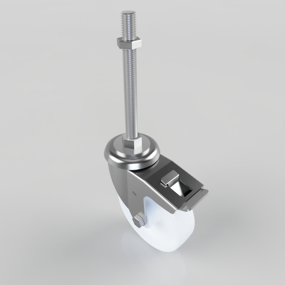 Nylon Swivel Castor Brake 125mm 300kg Load