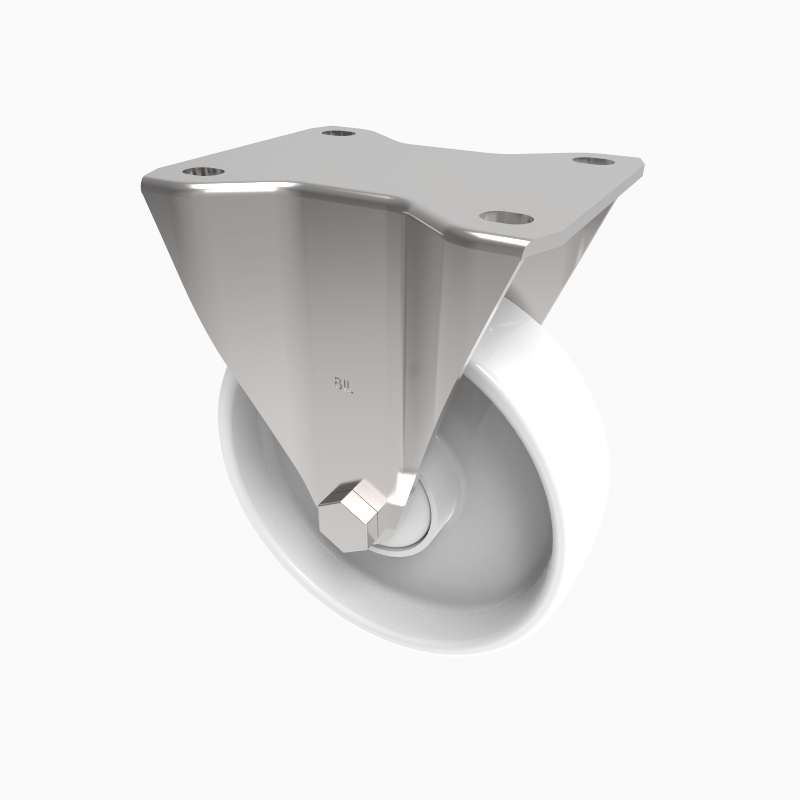 Nylon Plate Fixed Castor 125mm 300kg Load