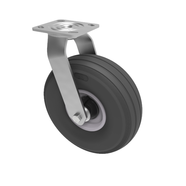 Puncture Proof Polyurethane Plate Swivel Castor 260mm 150kg Load