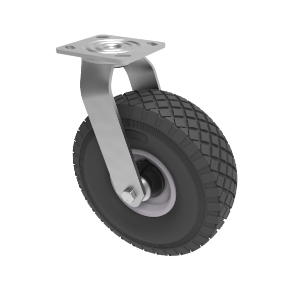 Puncture Proof Polyurethane Plate Swivel Castor 300mm 150kg Load