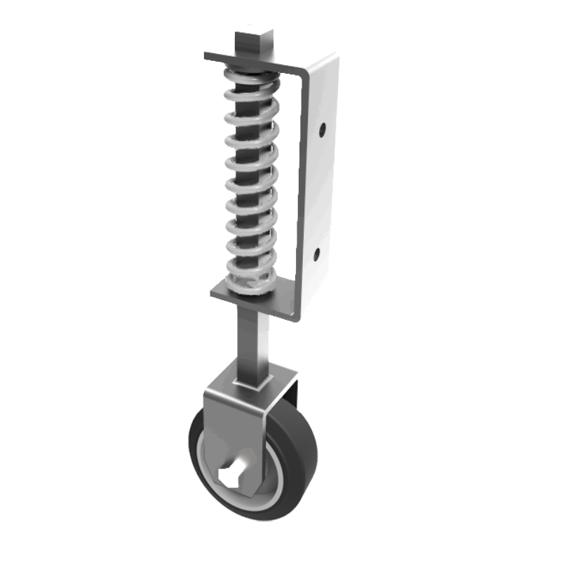 Elastic Rubber Gate Castor Fixing Fixed Castor 100mm 75kg Load