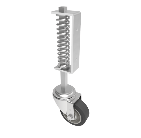 Elastic Rubber Gate Castor Fixing Swivel Castor 100mm 75kg Load