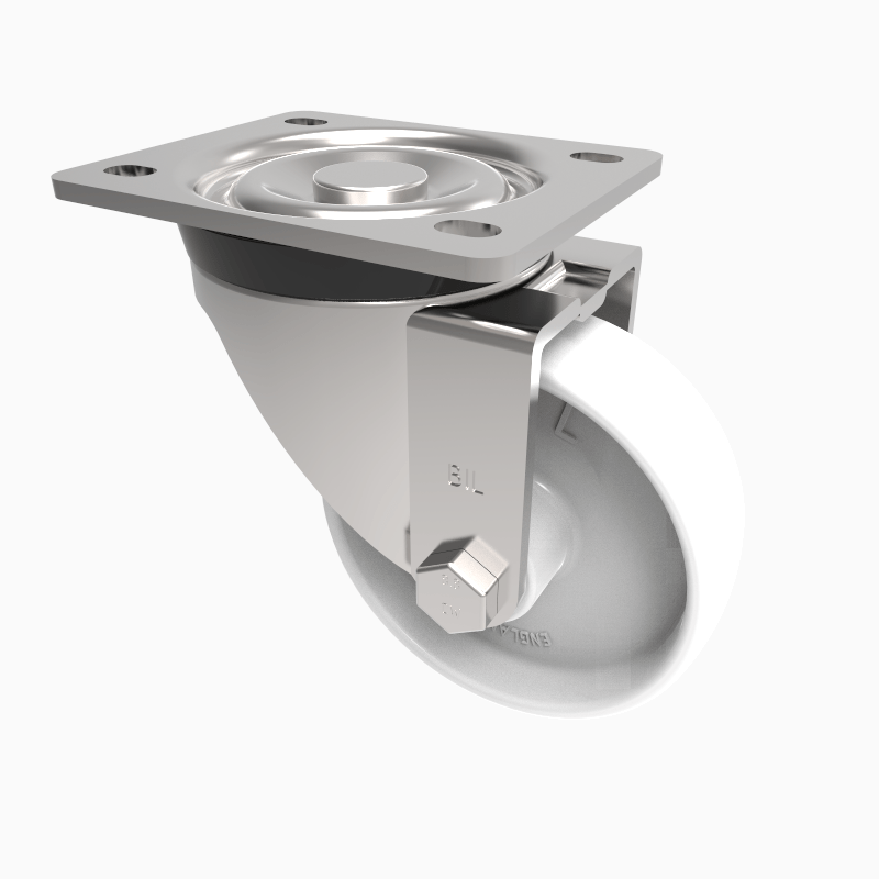 Nylon Plate Swivel Castor 100mm 270kg Load