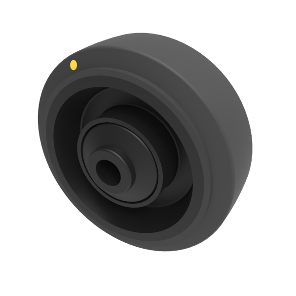 Electrically Conductive Rubber 100mm Ball Bearing Wheel 200kg Load