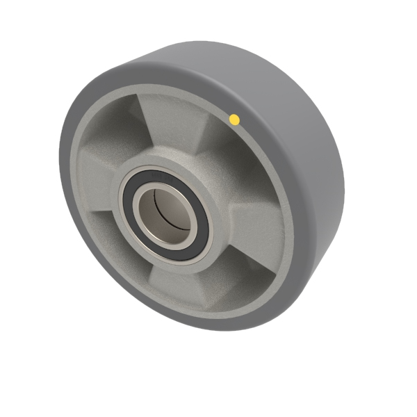 Antistatic Polyurethane 125mm Ball Bearing Wheel 240kg Load
