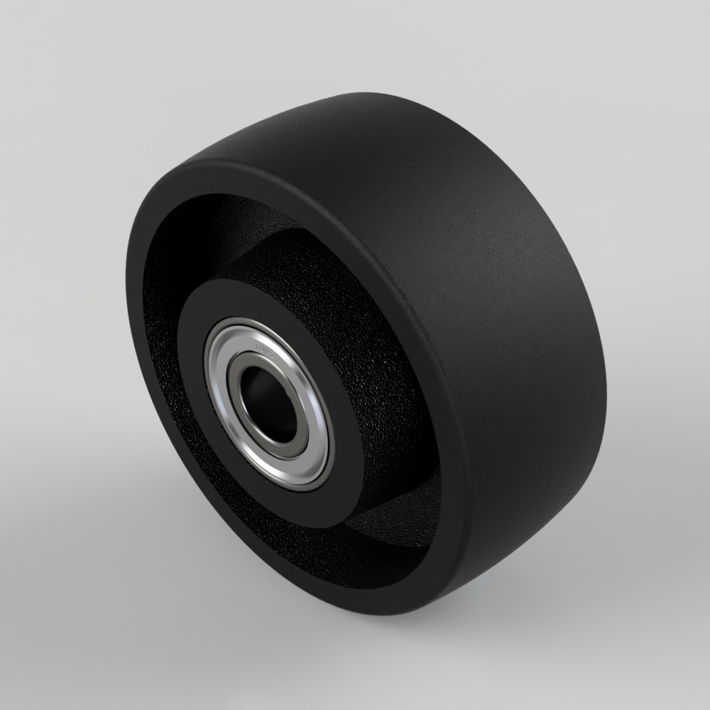 High Temp Cast Iron 125mm Ball Bearing Wheel 550kg Load