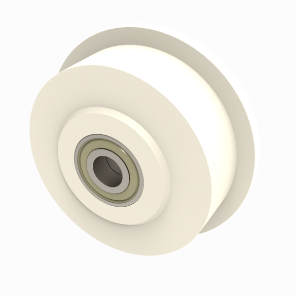 Nylon Flanged 125mm Ball Bearing Wheel 750kg Load