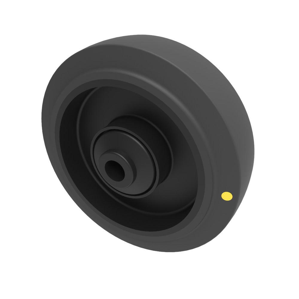 Electrically Conductive Rubber 125mm Ball Bearing Wheel 205kg Load