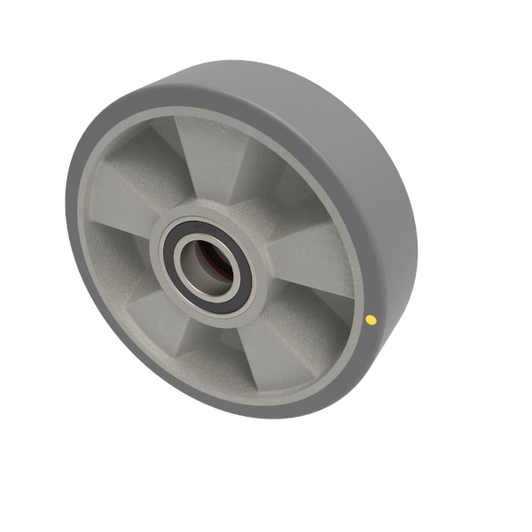 Antistatic Polyurethane 150mm Ball Bearing Wheel 320kg Load