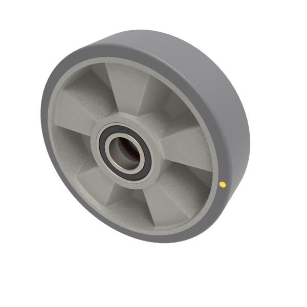 Antistatic Polyurethane 150mm Ball Bearing Wheel 320kg Load