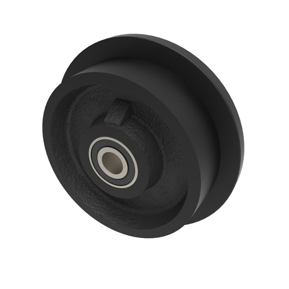 Cast Iron Flanged 150mm Ball Bearing Wheel 1000kg Load