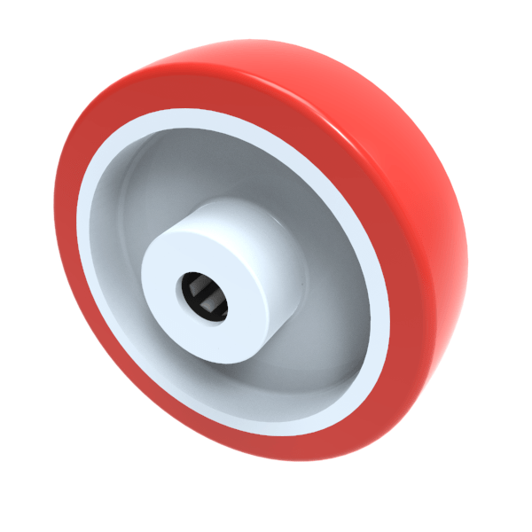 Polyurethane Nylon 150mm Roller Bearing Wheel 500kg Load