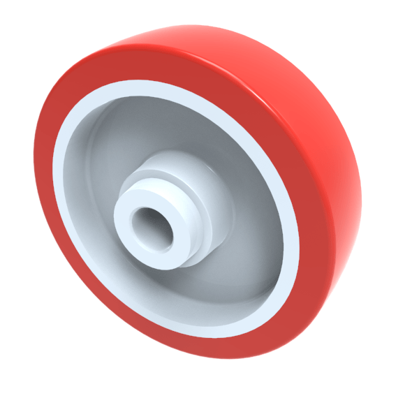 Polyurethane Nylon 150mm Plain Bearing Wheel 500kg Load