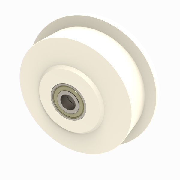 Nylon Flanged 150mm Ball Bearing Wheel 900kg Load