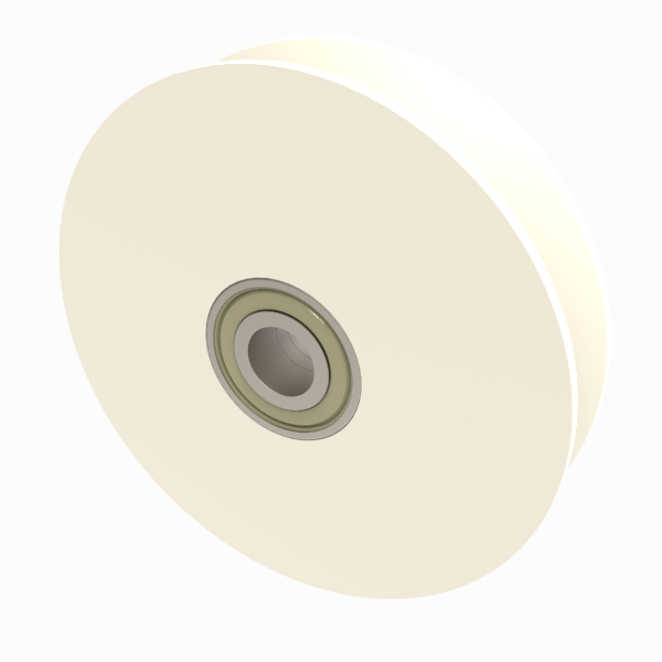 Nylon V-Groove 150mm Ball Bearing Wheel 400kg Load