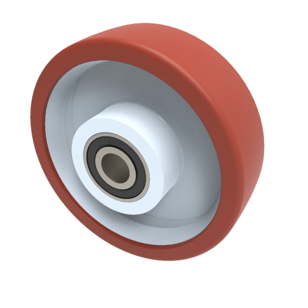 Polyurethane Nylon 150mm Ball Bearing Wheel 600kg Load