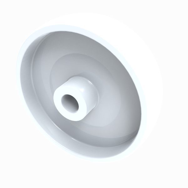 Nylon 160mm Plain Bearing Wheel 350kg Load