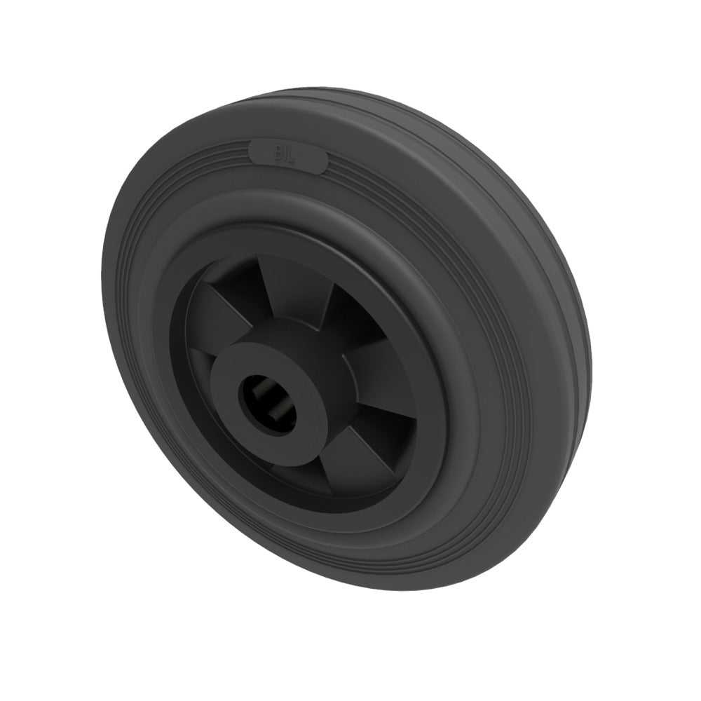 Black Rubber 160mm Roller Bearing 140kg Load