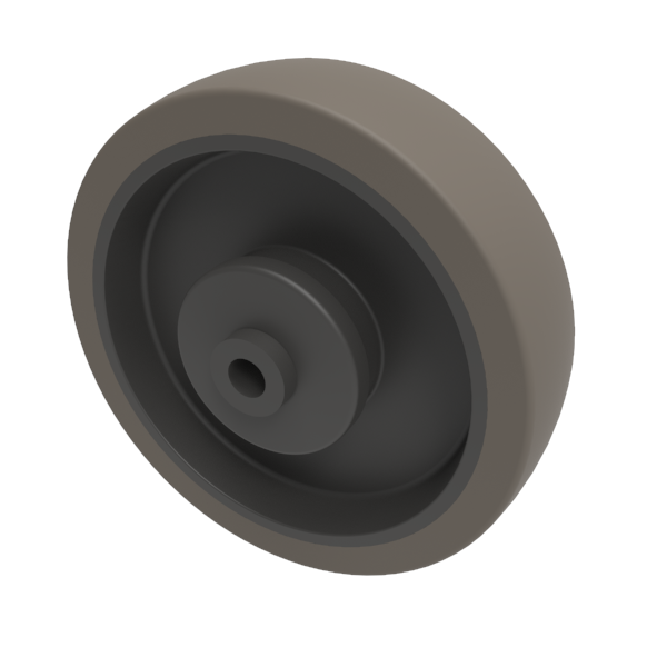 Soft Grey Rubber 160mm Ball Bearing Wheel 200kg Load