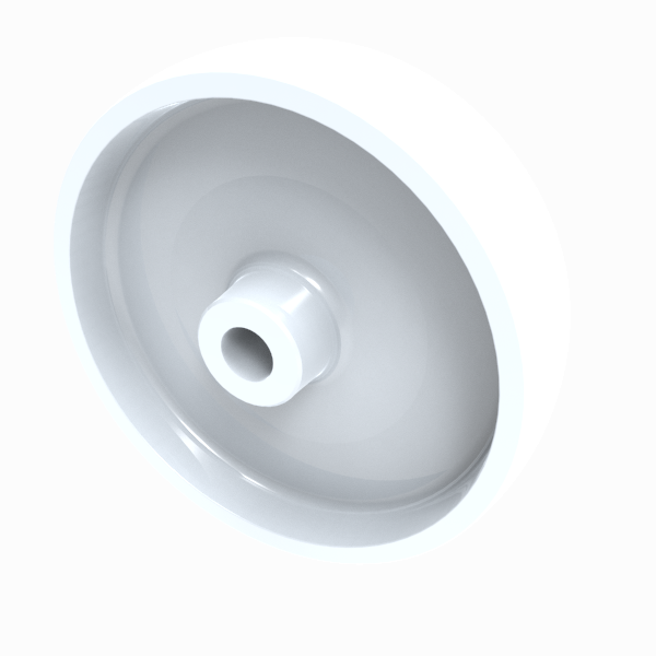 Nylon 175mm Plain Bearing Wheel 450kg Load