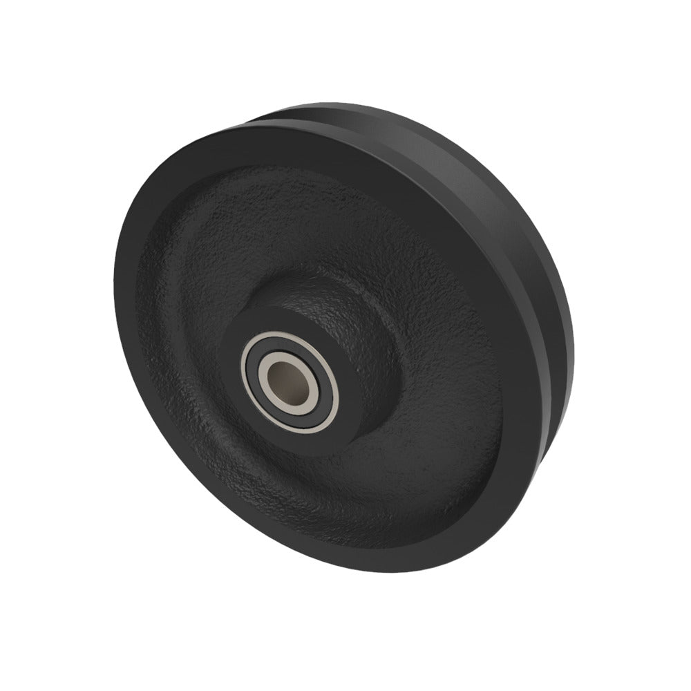 Cast Iron V-Groove 200mm Ball Bearing Wheel 900kg Load
