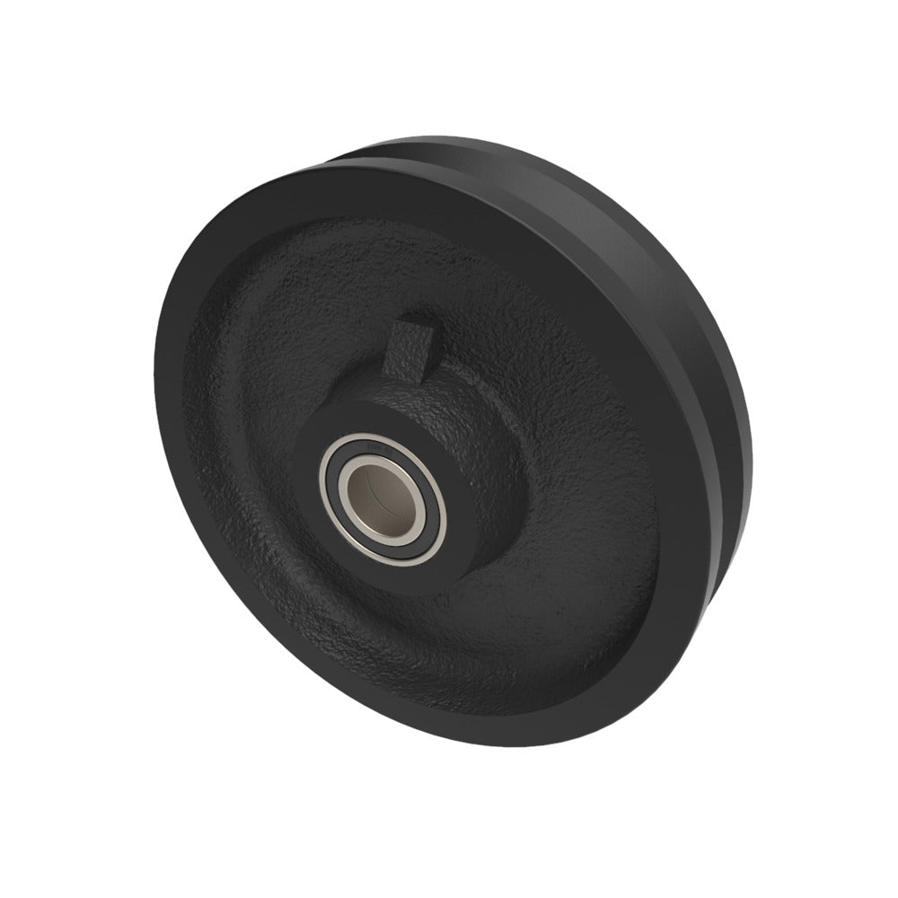 Cast Iron V-Groove 200mm Ball Bearing Wheel 900kg Load