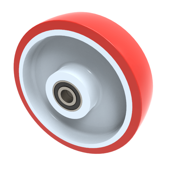 Polyurethane Nylon 200mm Ball Bearing Wheel 700kg Load
