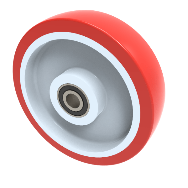 Polyurethane Nylon 200mm Ball Bearing Wheel 700kg Load