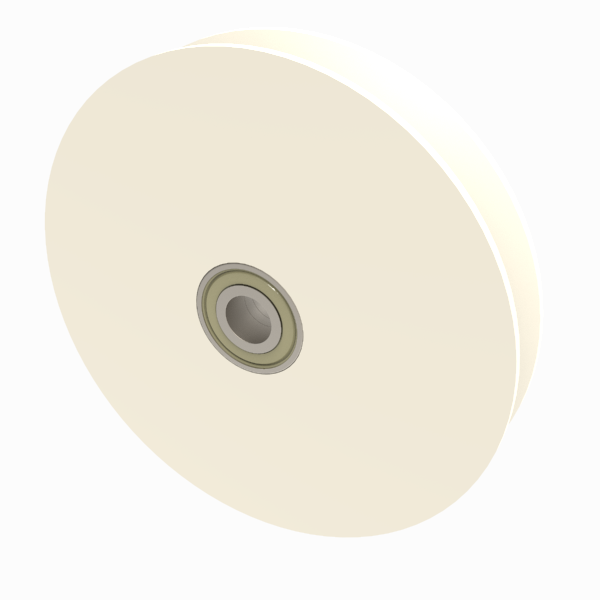 Nylon V-Groove 200mm Ball Bearing Wheel 500kg Load