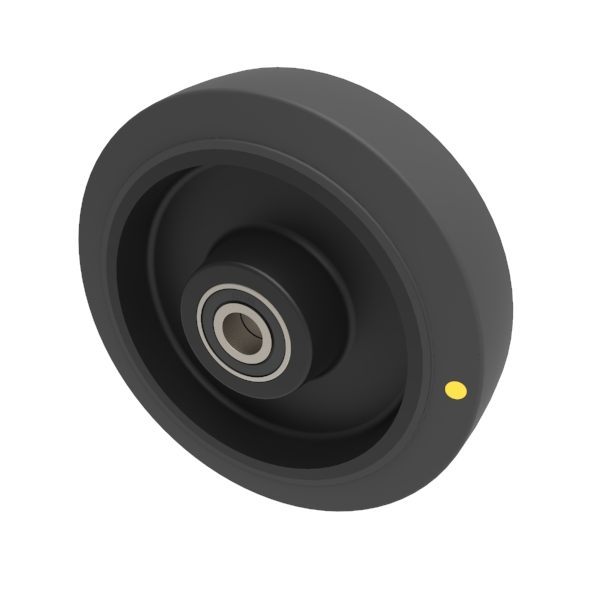 Electrically Conductive Rubber 200mm Ball Bearing Wheel 500kg Load