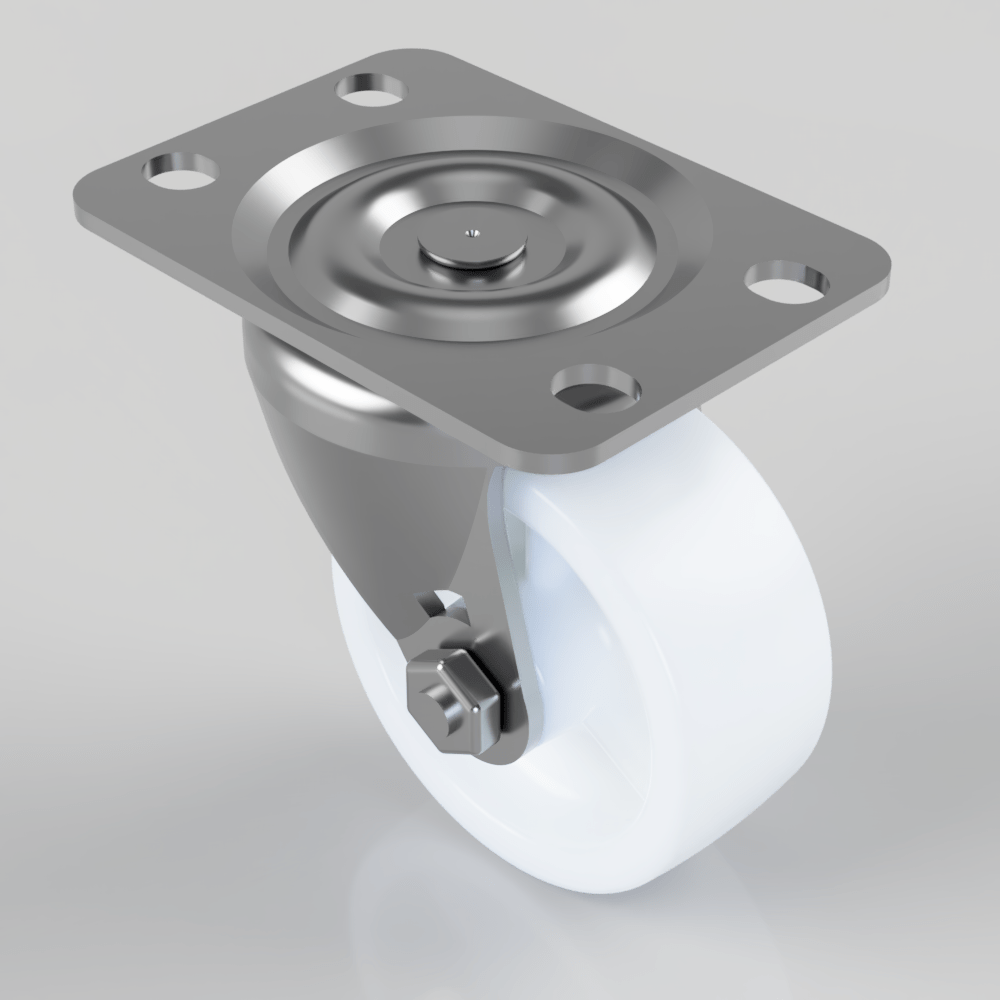 Nylon Plate Swivel Castor 50mm 50kg Load