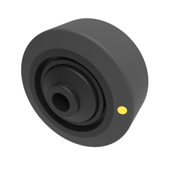 Electrically Conductive Rubber 80mm Ball Bearing Wheel 100kg Load
