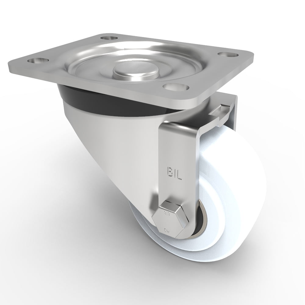 Nylon Plate Swivel Castor 75mm 400kg Load