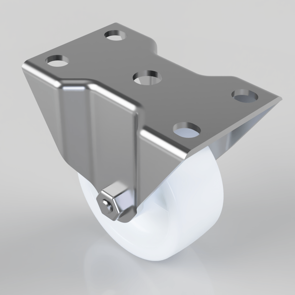 Nylon Plate Fixed Castor 50mm 50kg Load