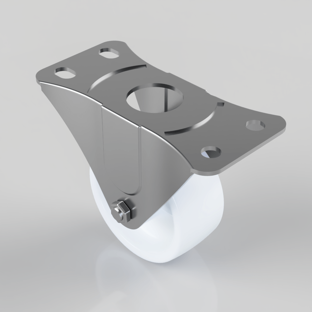 Nylon Plate Fixed Castor 63mm 85kg Load