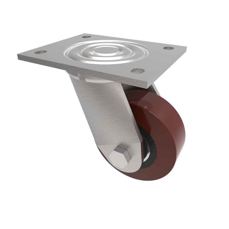 Polyurethane Plate Swivel Castor 100mm 300kg Load