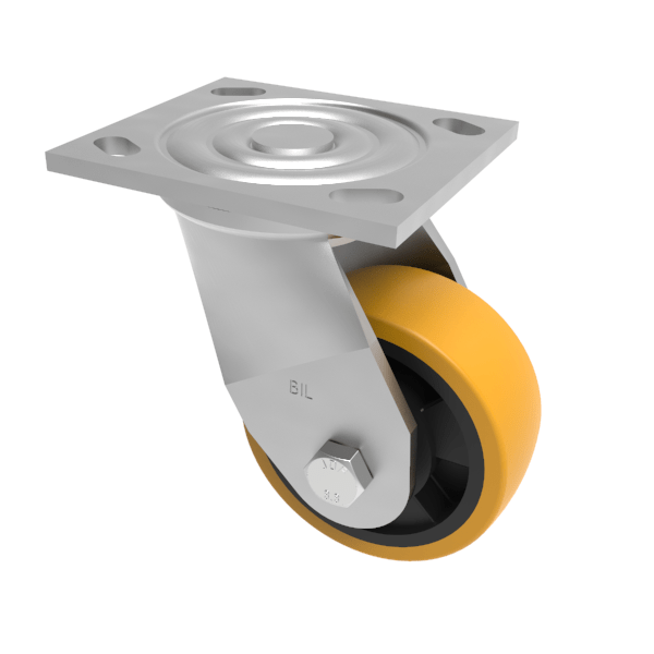 Polyurethane Nylon Plate Swivel Castor 100mm 300kg Load